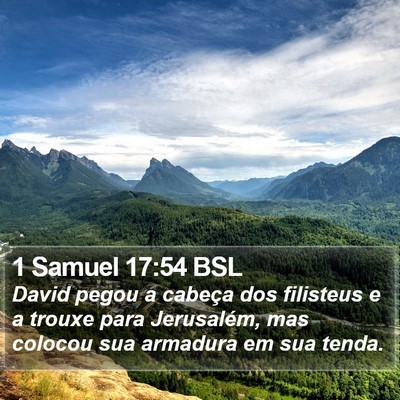 1 Samuel 17:54 BSL Bible Verse Image