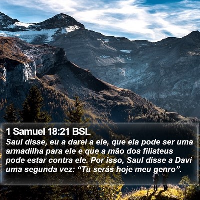 1 Samuel 18:21 BSL Bible Verse Image