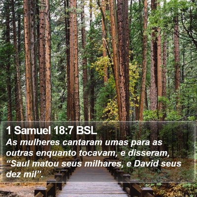 1 Samuel 18:7 BSL Bible Verse Image