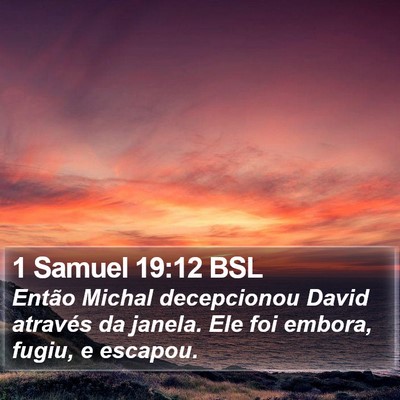 1 Samuel 19:12 BSL Bible Verse Image