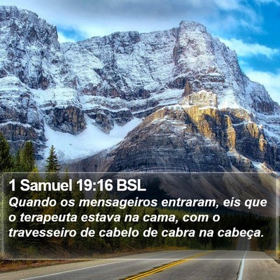 1 Samuel 19:16 BSL Bible Verse Image