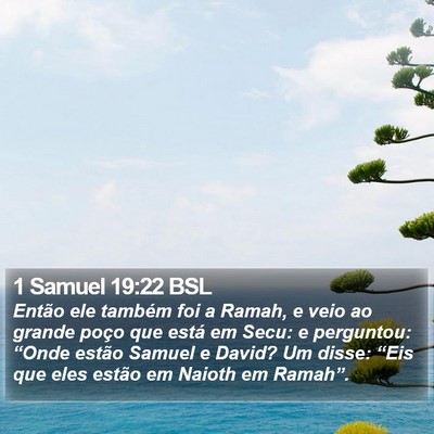 1 Samuel 19:22 BSL Bible Verse Image