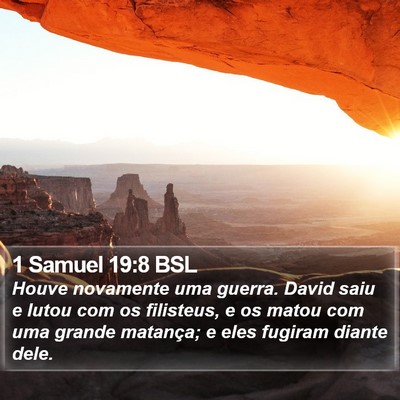 1 Samuel 19:8 BSL Bible Verse Image
