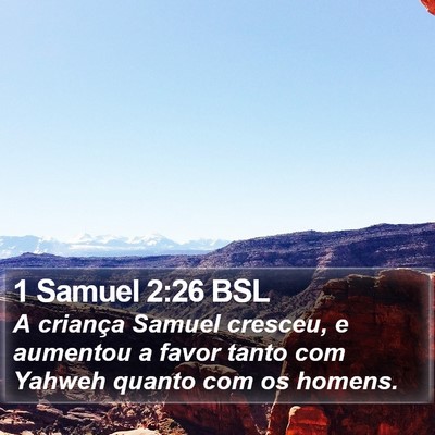 1 Samuel 2:26 BSL Bible Verse Image