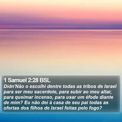 1 Samuel 2:28 BSL Bible Verse Image