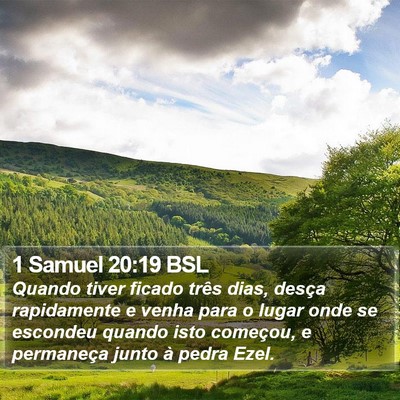 1 Samuel 20:19 BSL Bible Verse Image