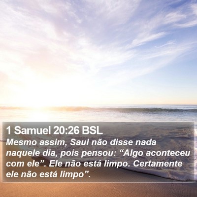 1 Samuel 20:26 BSL Bible Verse Image
