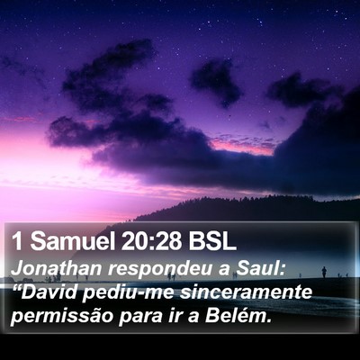 1 Samuel 20:28 BSL Bible Verse Image