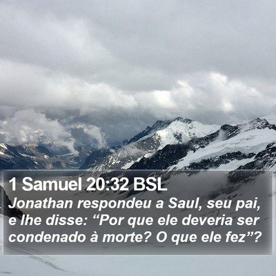 1 Samuel 20:32 BSL Bible Verse Image