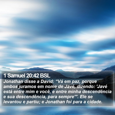 1 Samuel 20:42 BSL Bible Verse Image