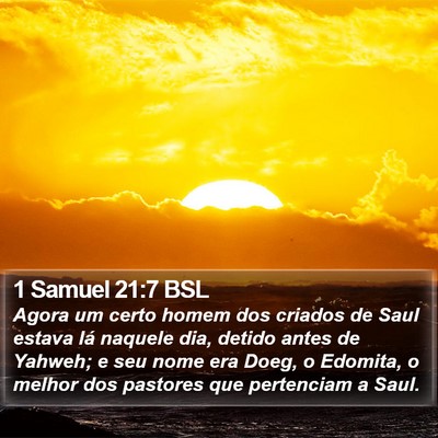 1 Samuel 21:7 BSL Bible Verse Image