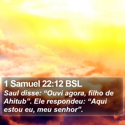 1 Samuel 22:12 BSL Bible Verse Image