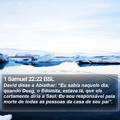 1 Samuel 22:22 BSL Bible Verse Image
