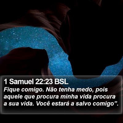 1 Samuel 22:23 BSL Bible Verse Image