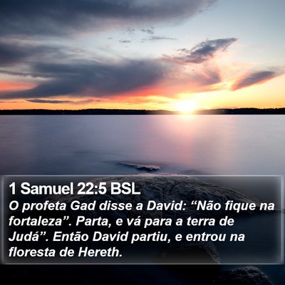 1 Samuel 22:5 BSL Bible Verse Image