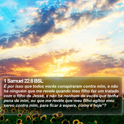 1 Samuel 22:8 BSL Bible Verse Image
