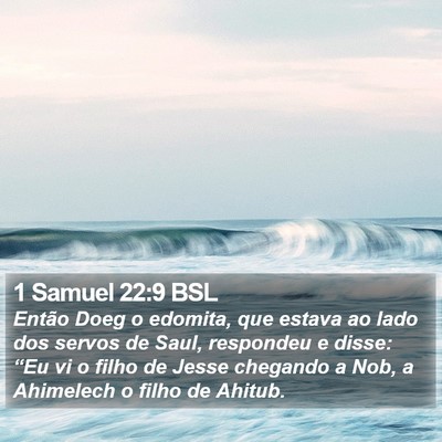 1 Samuel 22:9 BSL Bible Verse Image