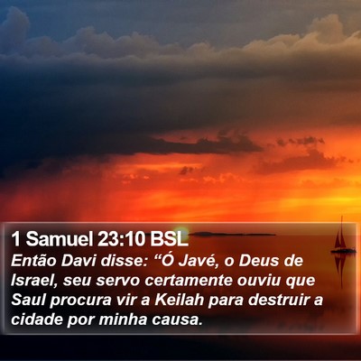 1 Samuel 23:10 BSL Bible Verse Image