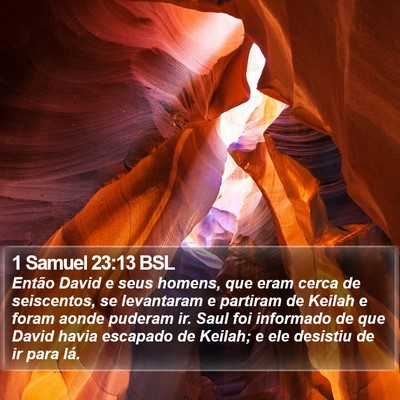 1 Samuel 23:13 BSL Bible Verse Image