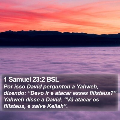 1 Samuel 23:2 BSL Bible Verse Image