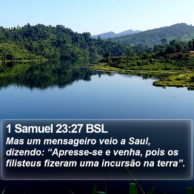 1 Samuel 23:27 BSL Bible Verse Image