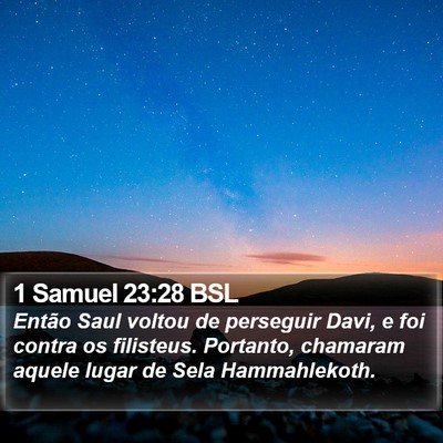 1 Samuel 23:28 BSL Bible Verse Image