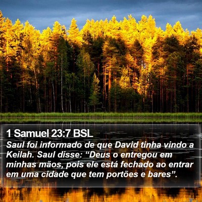 1 Samuel 23:7 BSL Bible Verse Image