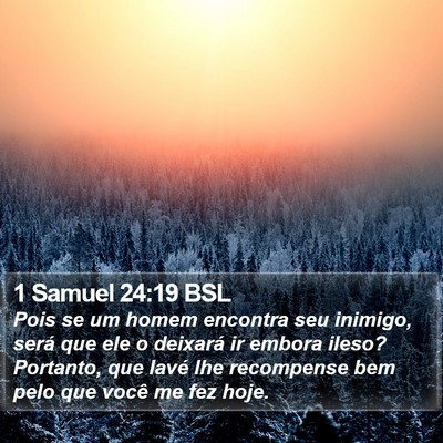 1 Samuel 24:19 BSL Bible Verse Image