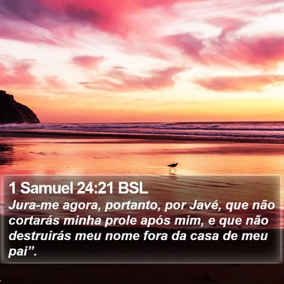1 Samuel 24:21 BSL Bible Verse Image