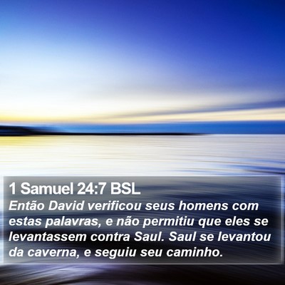 1 Samuel 24:7 BSL Bible Verse Image