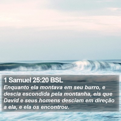 1 Samuel 25:20 BSL Bible Verse Image