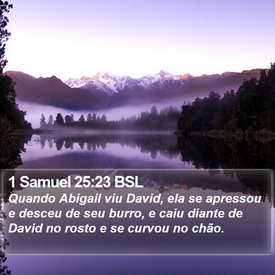 1 Samuel 25:23 BSL Bible Verse Image