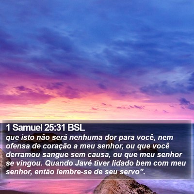 1 Samuel 25:31 BSL Bible Verse Image