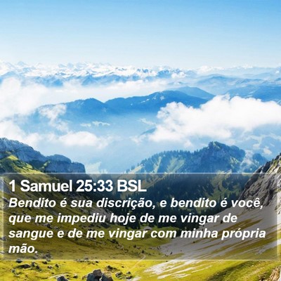 1 Samuel 25:33 BSL Bible Verse Image
