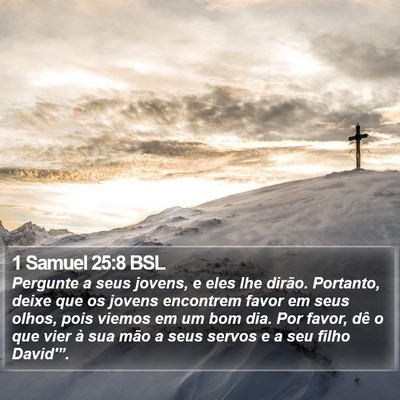 1 Samuel 25:8 BSL Bible Verse Image
