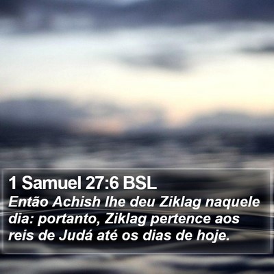 1 Samuel 27:6 BSL Bible Verse Image