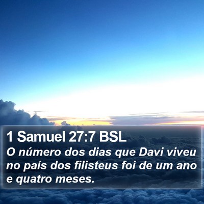 1 Samuel 27:7 BSL Bible Verse Image