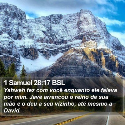 1 Samuel 28:17 BSL Bible Verse Image