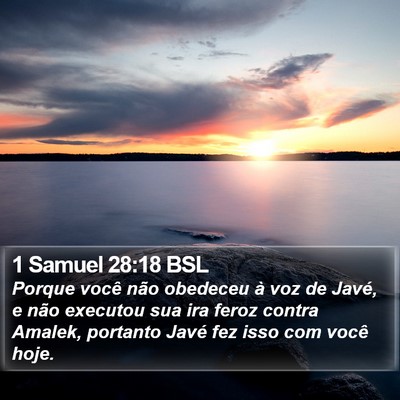 1 Samuel 28:18 BSL Bible Verse Image