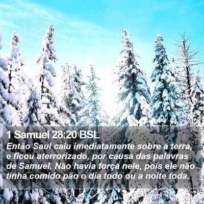 1 Samuel 28:20 BSL Bible Verse Image