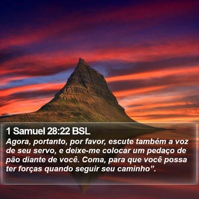 1 Samuel 28:22 BSL Bible Verse Image