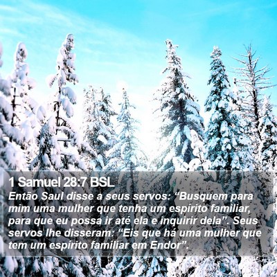 1 Samuel 28:7 BSL Bible Verse Image
