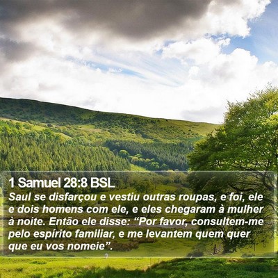 1 Samuel 28:8 BSL Bible Verse Image
