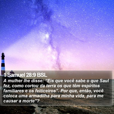 1 Samuel 28:9 BSL Bible Verse Image