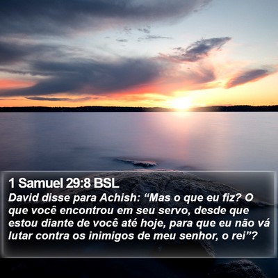 1 Samuel 29:8 BSL Bible Verse Image