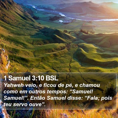 1 Samuel 3:10 BSL Bible Verse Image