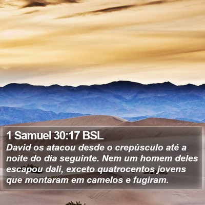 1 Samuel 30:17 BSL Bible Verse Image