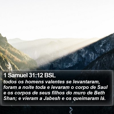 1 Samuel 31:12 BSL Bible Verse Image
