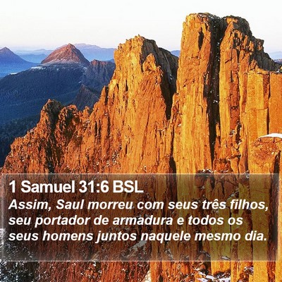 1 Samuel 31:6 BSL Bible Verse Image