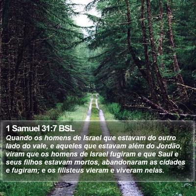 1 Samuel 31:7 BSL Bible Verse Image